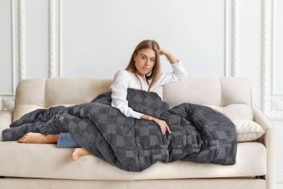 Zydante Swisstech® - Verzwaringsdeken - Weighted Blanket - Polyester/Katoen - 150x200 cm - Grijs