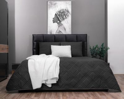Zydante Home® - Bedsprei Incl. 2 Hoezen - 220x240 cm + 2 * 60x70 cm kussenslopen - Grijs/Antraciet